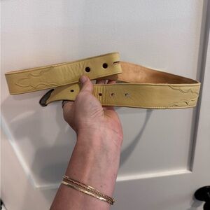 Vintage Tony Lama Gold Label Leather and Snakeskin Belt